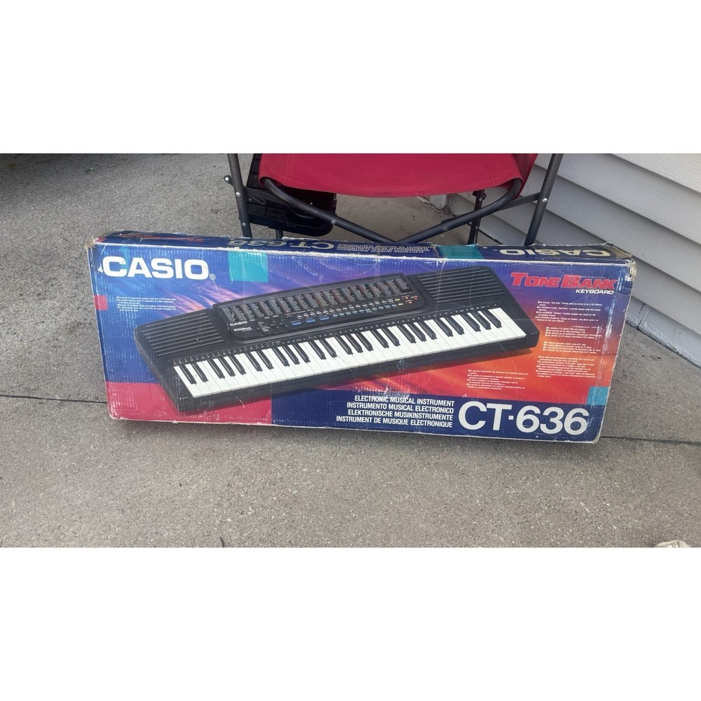 Casio CT-636 ToneBank 61-Key Electronic Keyboard - Vintage 80s Piano Nib New !